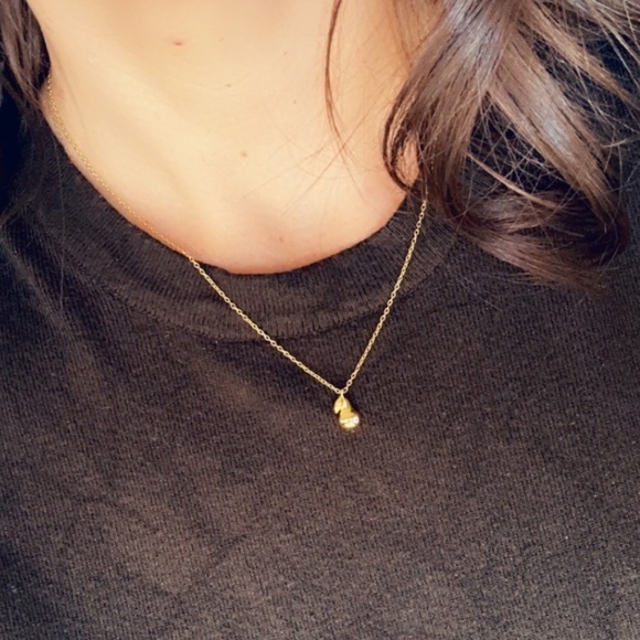 14k Gold Vermeil Pear Necklace - Picture 8 of 9